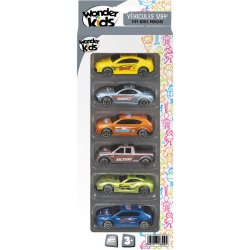 6 VEHICULES MET RL 1/64E ASS2