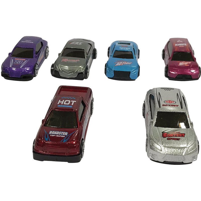 6 VEHICULES MET RL 1/64E ASS2