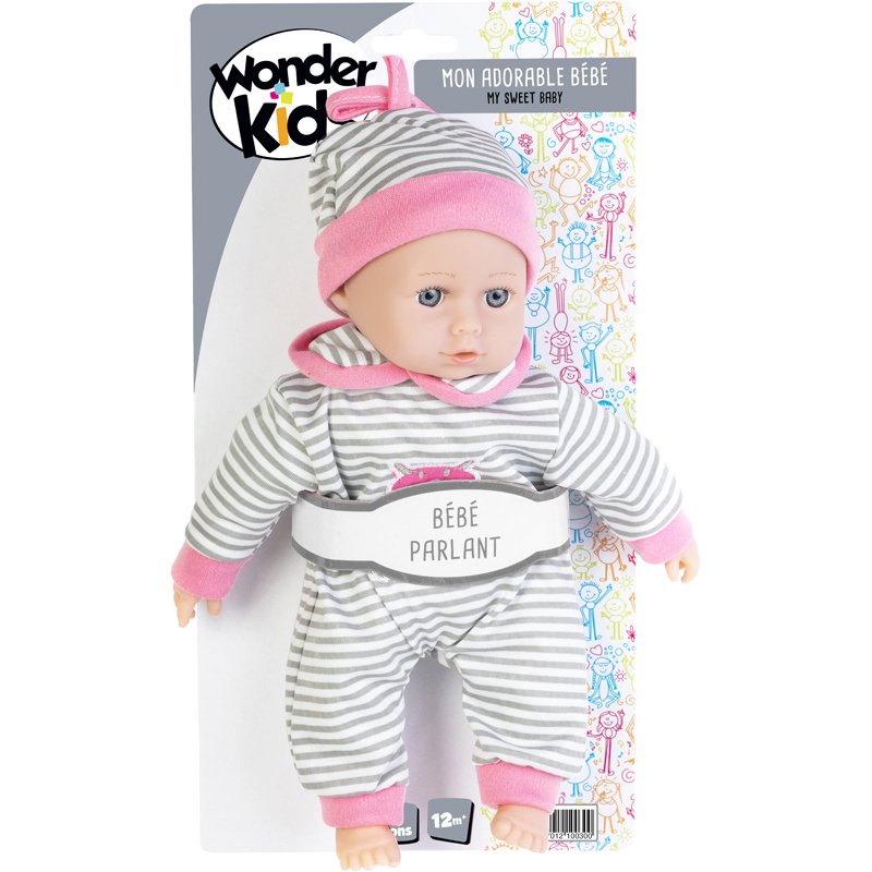 POUPON PARLANT 25CM 4 SONS AS2