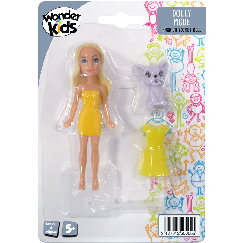 POUPEE ROBE CLIP + ANIMAL ASS8