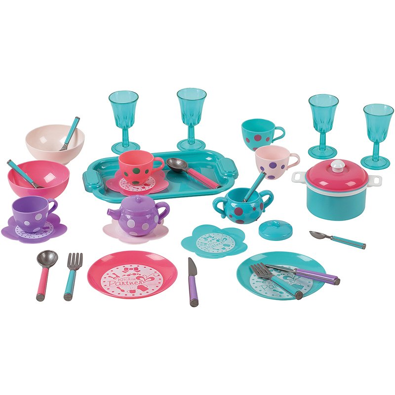 SERVICE DE TABLE BLEU 31PC