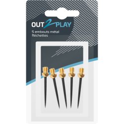 5 EMBOUTS FLECHETTES METAL