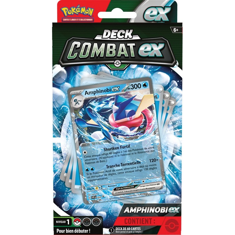 Pokémon JCC : Deck de Combat Kangourex-ex et Amphinobi-ex (1x deck aléatoire)
