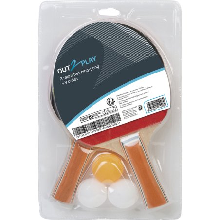 2 RAQ PING PONG + 3 BALLES