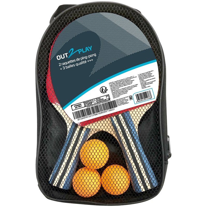 ETUI 2 RAQ PP + 3 BALLES O2P