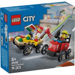 60458 City Pizzalieferwagen vs. Löschauto