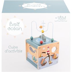 CUBE BOIS ACTIVITES OCEAN 18CM