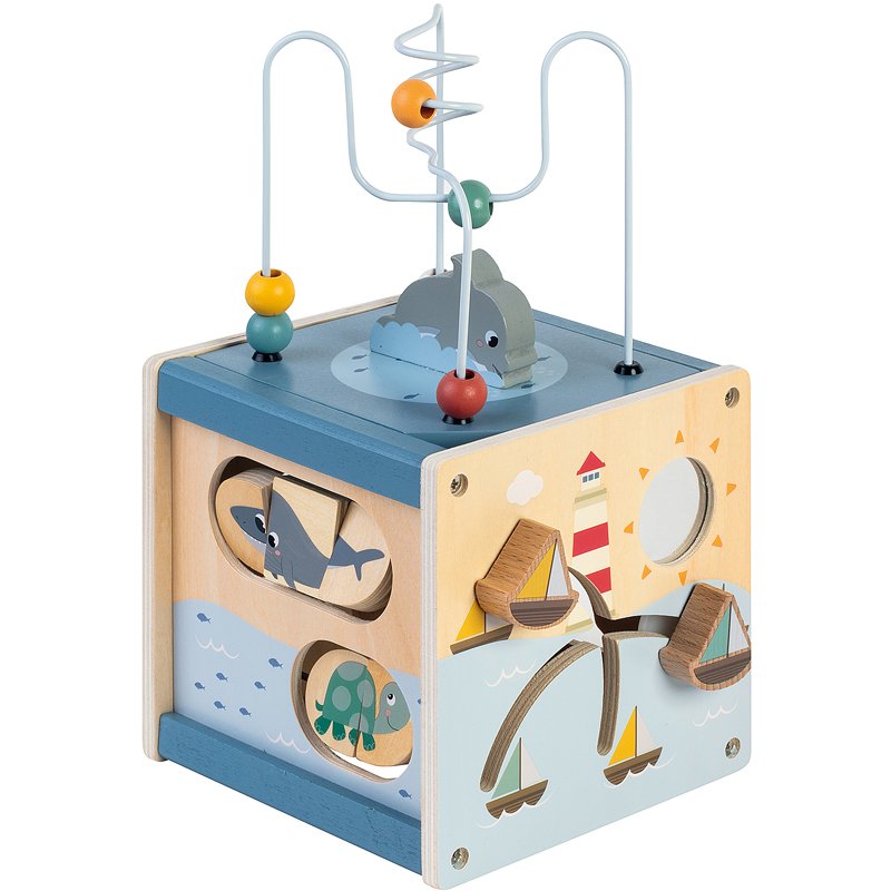 CUBE BOIS ACTIVITES OCEAN 18CM