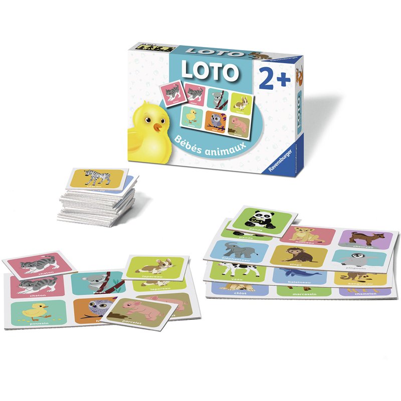 Jeu d'éveil 1er âge Ravensburger compatible Le loto Bébé Animaux