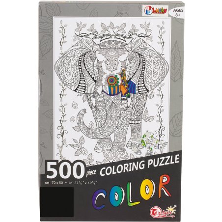 PUZ A COLORIER ELEPHANT 500P