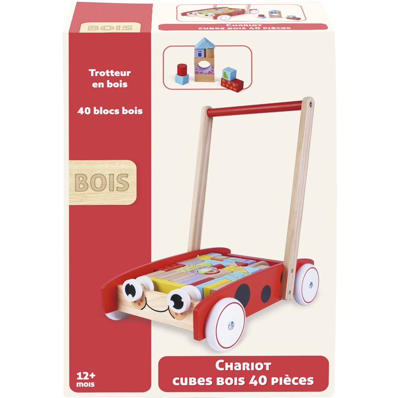 CHARIOT 40 CUBE BOIS