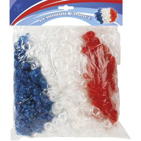 PERRUQUE BLEU BLANC ROUGE