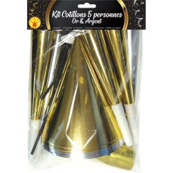 SACHET COTILLONS 5 PERS OR/ARG