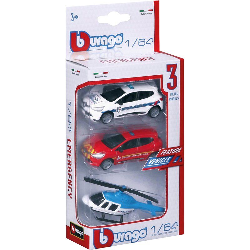 PACK 3 VEH SECOURS 1/64