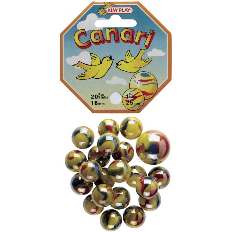 20 BILLES+1 CALOT CANARI