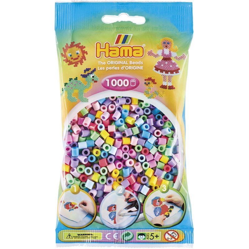 1000 PERLES PASTEL MIX HAMA