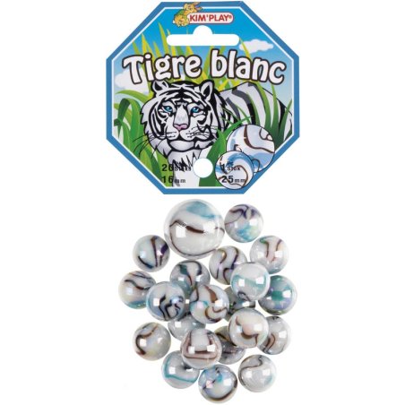 Kim'Play 20 + 1 Billes Tigre Blanc