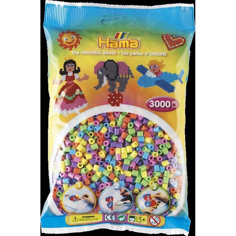 SACHET 3000 PERLES MIX PASTEL