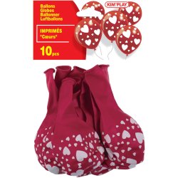 10 BALLONS IMPRIM COEUR