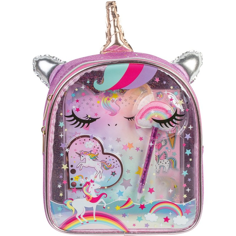 SAC PAPETERIE 24CM LICORNE