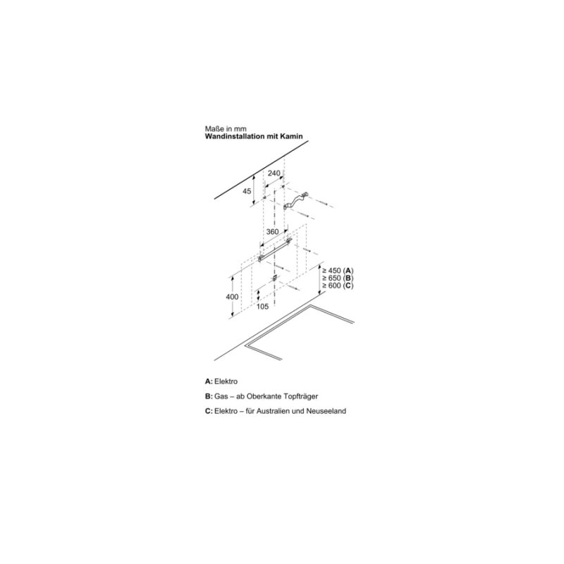 Bosch Serie 8 DWK91LT60 cooker hood Wall-mounted Black 441 m³/h