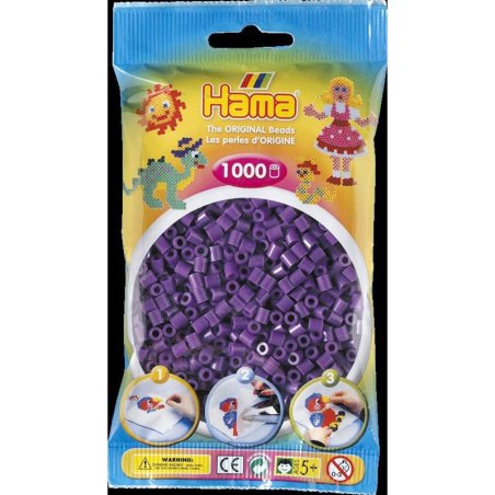 SAC 1000 PERLES VIOLETTES HAMA