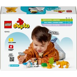 10442 DUPLO Town Wildtier-Familien: Pinguine und Löwen