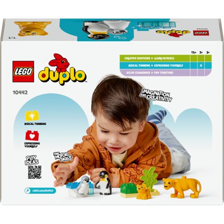 10442 DUPLO Town Wildtier-Familien: Pinguine und Löwen