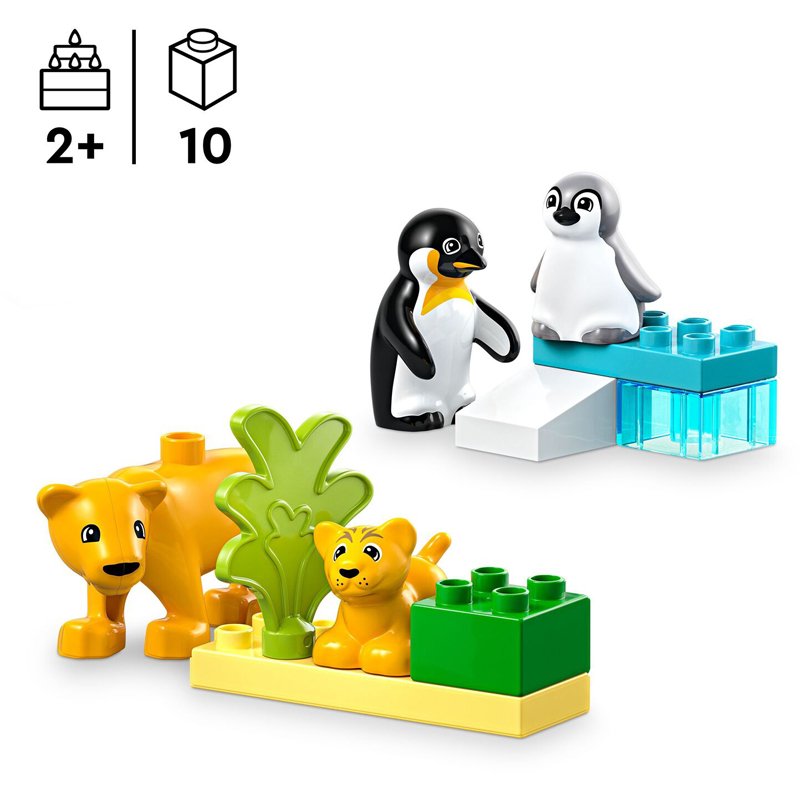 10442 DUPLO Town Wildtier-Familien: Pinguine und Löwen