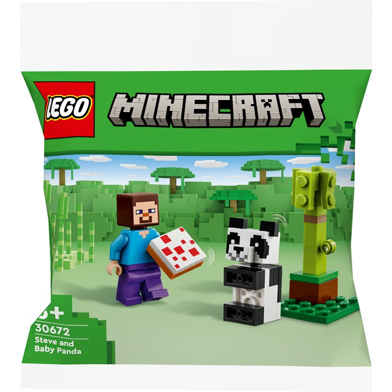 30672 Minecraft Steve mit Baby-Panda