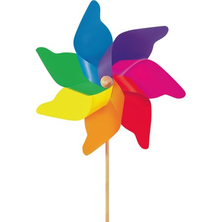 MOULIN VENT ARC EN CIEL D62CM