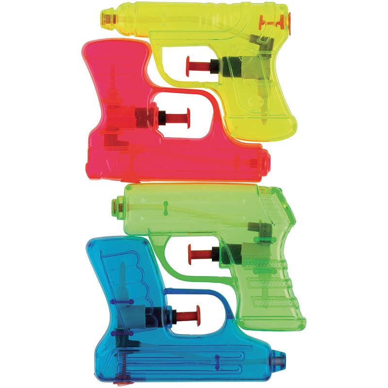 4 PISTOLETS A EAU 1 JET 12CM
