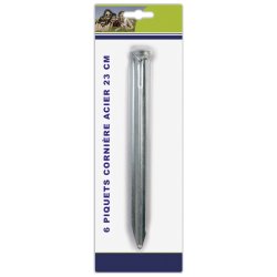 6 PIQ CORNIERE ACIER 23CM