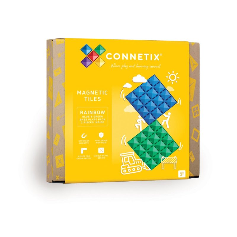 Connetix - Base Plate - Rainbow Blue & Green (CT-R-BG002-BP)