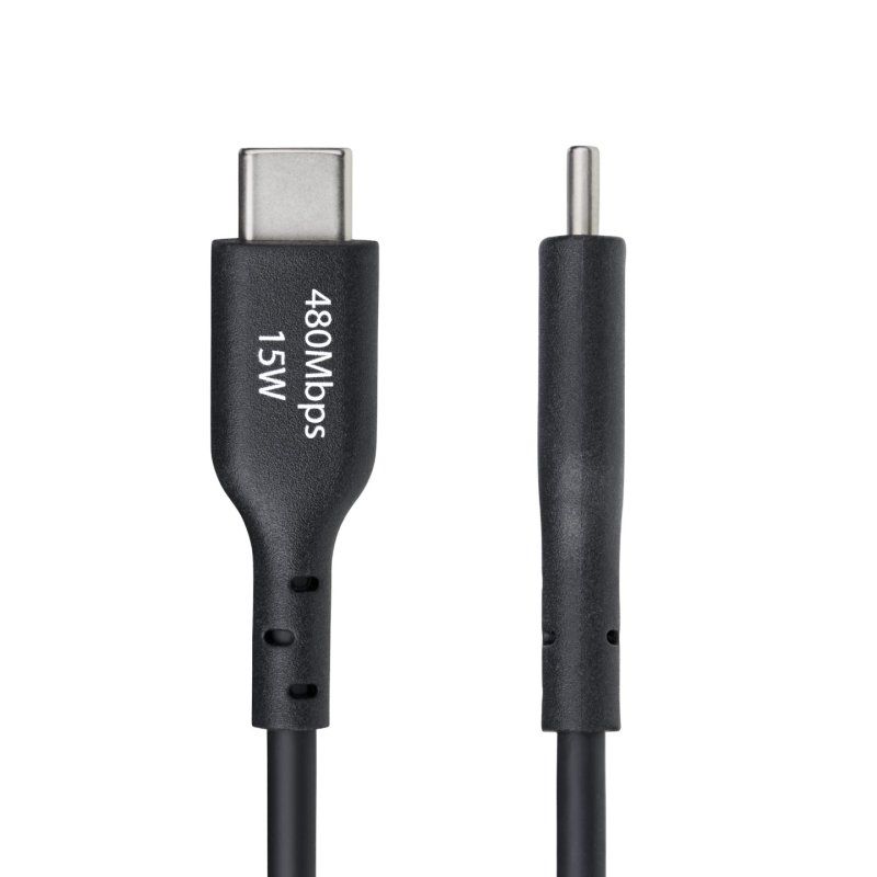 StarTech.com 3ft (1m) USB-A to USB-C Charging Cable, Charge & Sync, 3A, USB 2.0, TPE Jacket - Black USB Charging Cord