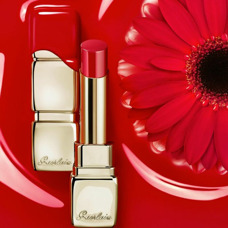 Guerlain KissKiss Shine Bloom 95% Naturally-Derived Ingredients Lipstick 109 Lily Cares