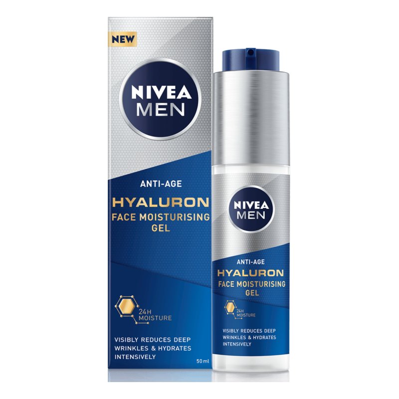 NIVEA HYALURON FACE MOISTURISING GEL gel pour le visage 50 ml Hommes