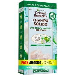 Garnier Original Remedies Solid Shampoo Coconut for Normal & Straight Hair 60g - Pack of 2