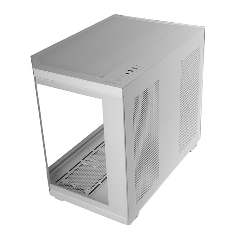 Boitier Mini Tour Micro ATX Mars Gaming MC-3TCorem avec panneaux vitrés (Blanc)