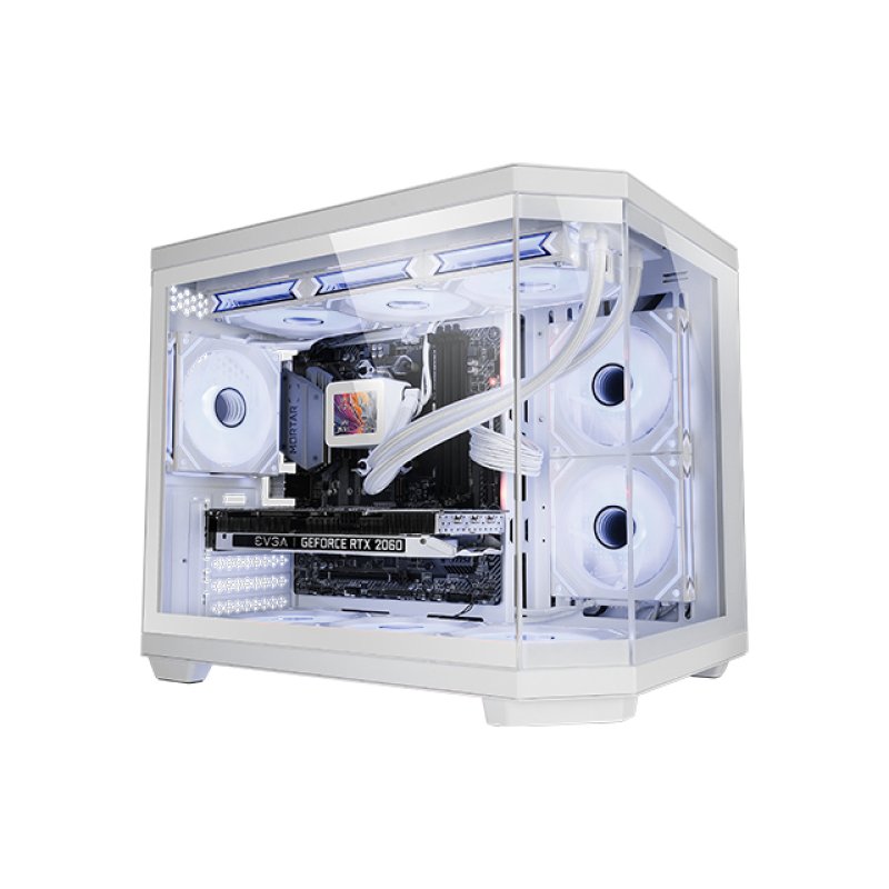 Boitier Mini Tour Micro ATX Mars Gaming MC-3TCorem avec panneaux vitrés (Blanc)