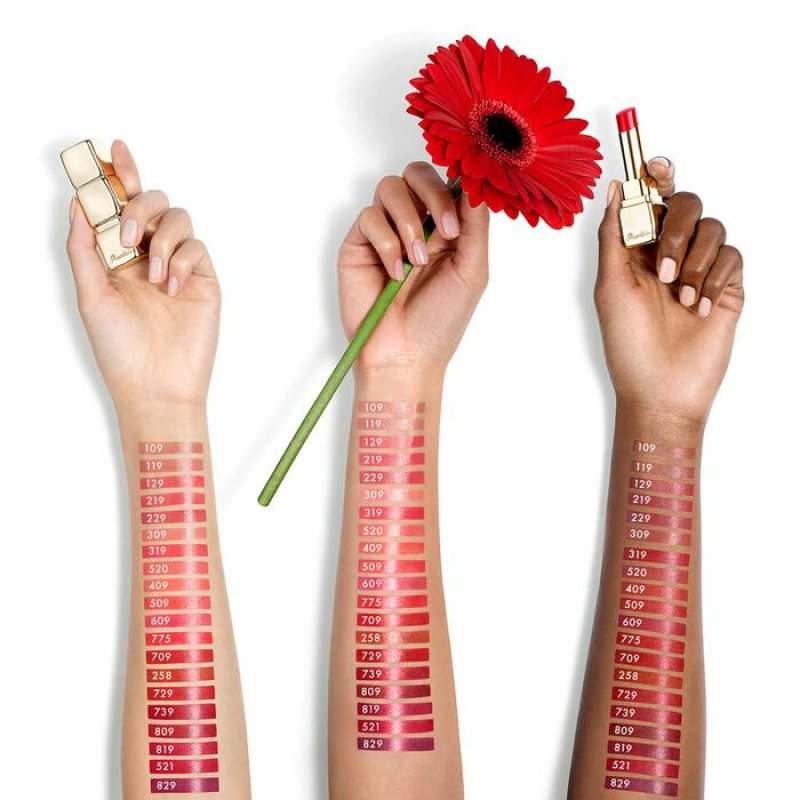 Guerlain KissKiss Shine Bloom 95% Naturally-Derived Ingredients Lipstick 409 Fuchsia Flush