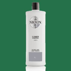 Nioxin 3-Part System 1 Natural Hair with Light Thinning Hair Treatment Scalp Therapy Hair Thickening Treatment Shampoo