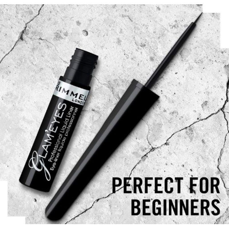 Rimmel Glam'Eyes Professional, 001 Black Glamour, 3.5ml