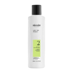 Nioxin Scalp Hair System 2 Shampoo Deep Cleansing for Untreated, Visibly Thinning Hair with Biotin, Caffeine &