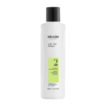Nioxin Scalp Hair System 2 Shampoo Deep Cleansing for Untreated, Visibly Thinning Hair with Biotin, Caffeine &
