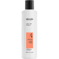 Nioxin Scalp Hair System 4 Shampoo Deep Cleansing Shampoo for Damaged, Visibly Thinning Hair with Biotin, Caffeine &