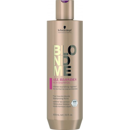 Schwarzkopf Blond Me Rich Moisturizing Shampoo For Blonde and Thick Hair 300ml