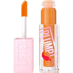 Maybelline New York Lifter Plump Lip Gloss Lasting Plump Heated Formula with Hyaluronic Acid and Chilli Pepper XL Wand