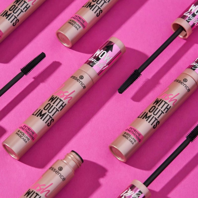 Essence Lash Without Limits Extreme Lengthening and Volume Mascara 01 Extra Black Volumizing and Lengthening Vegan