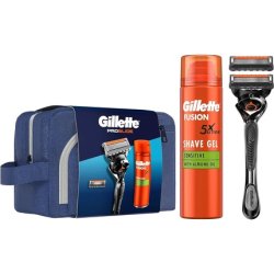 Gillette ProGlide Men's Wet Razor Gift Set with 1 Replacement Blade and Fusion Ultra Sensitive Shaving Gel 200ml